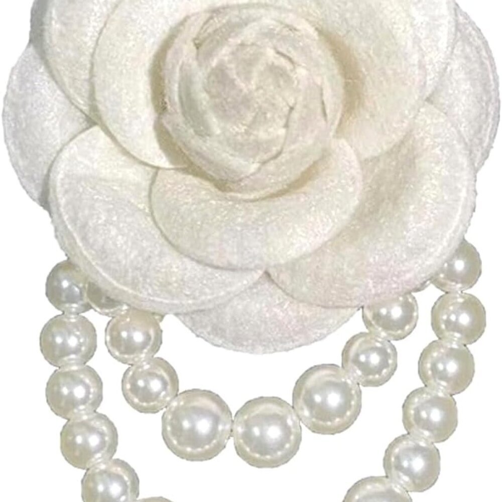 Vintage Wool Brooch Pearl Tassel Hairpin Bracelet Wedding Party Gift